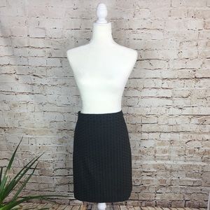 J. Crew Brown Eyelet Cotton Pencil Skirt with Slit